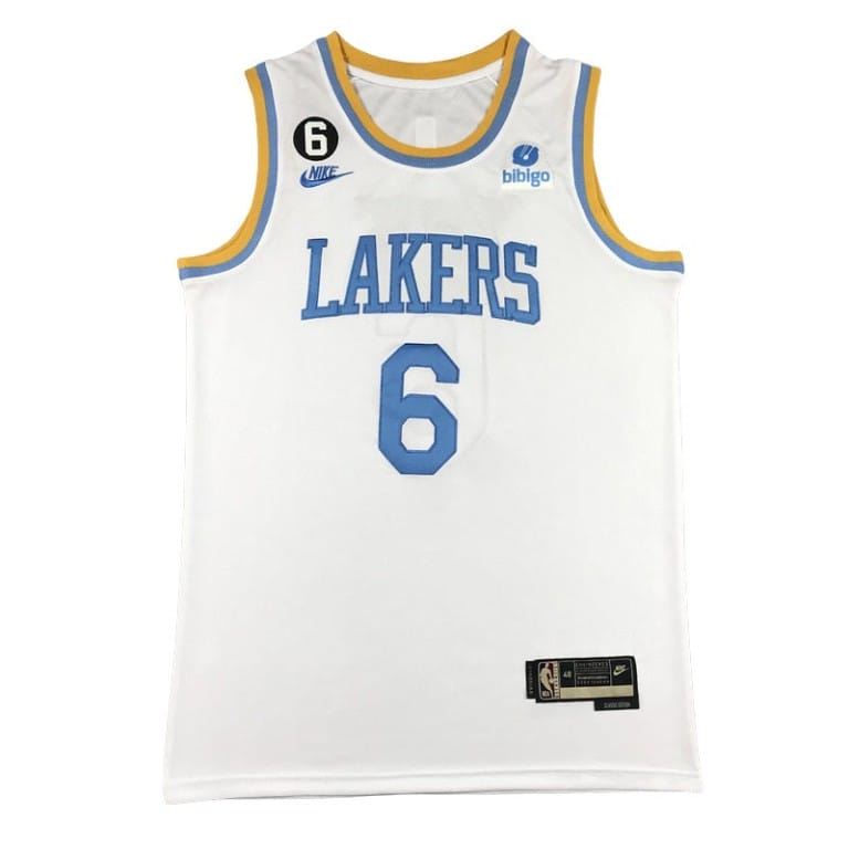 Camiseta NBA Los Angeles Lakers LeBron James 6 Classic Edition Nike Blanca