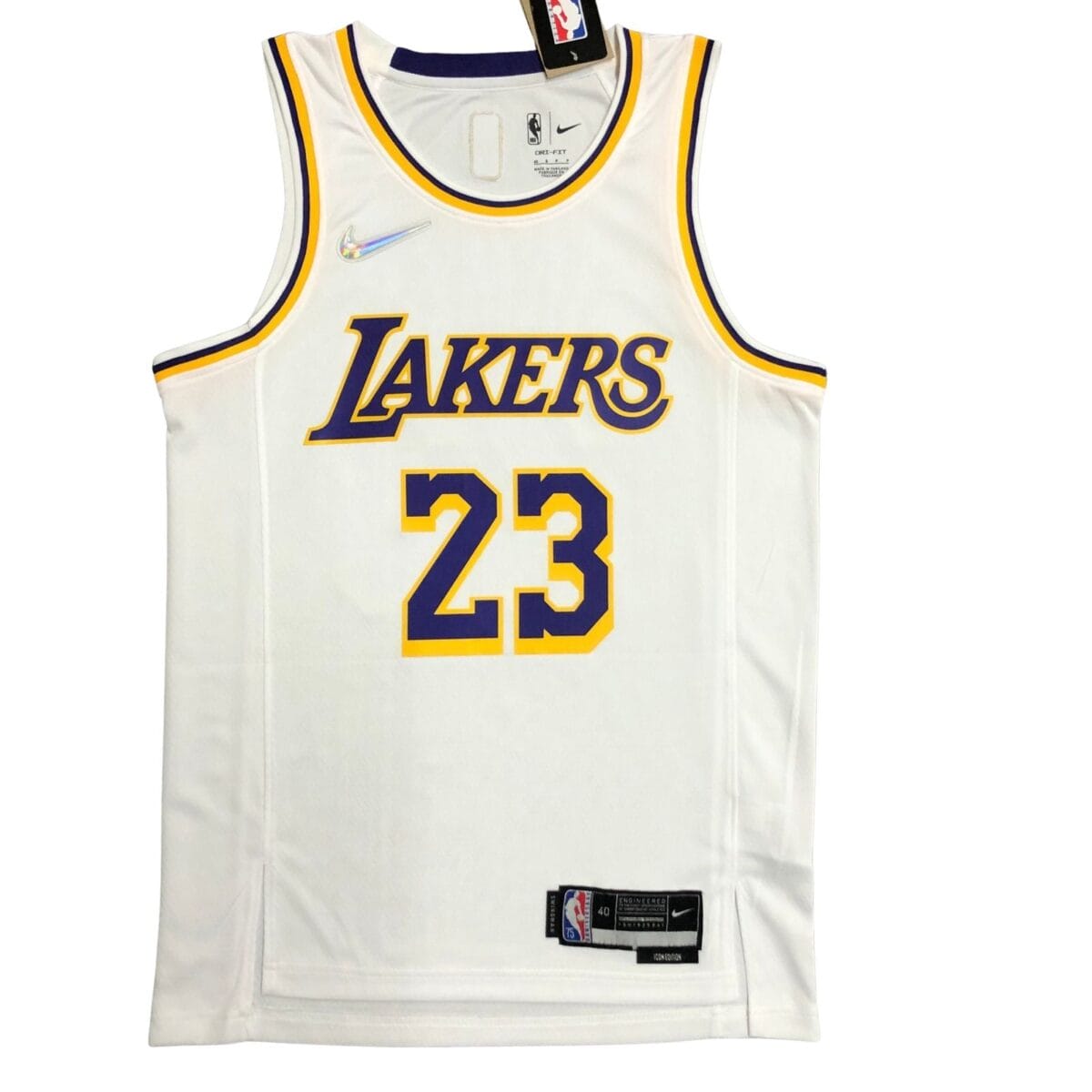Camiseta NBA Los Angeles Lakers LeBron James 23 Nike Association Edition Blanca Camiseta NBA Los Angeles Lakers LeBron James 23 Nike Association Edition Blanca