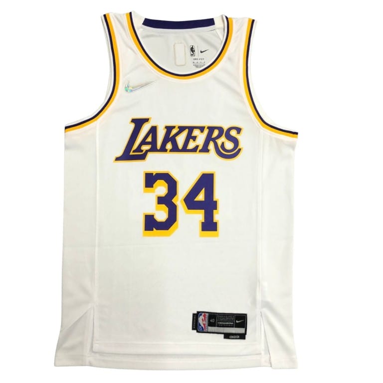 Camiseta NBA Los Angeles Lakers Shaquille O'Neal 34 Nike Association Edition Blanca