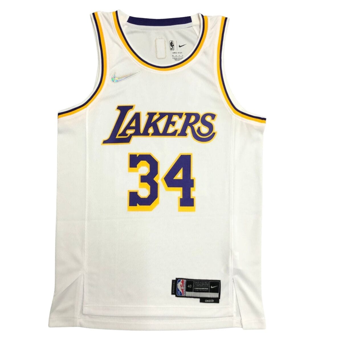 Camiseta NBA Los Angeles Lakers Shaquille O'Neal 34 Nike Association Edition Blanca Camiseta NBA Los Angeles Lakers Shaquille O'Neal 34 Nike Association Edition Blanca