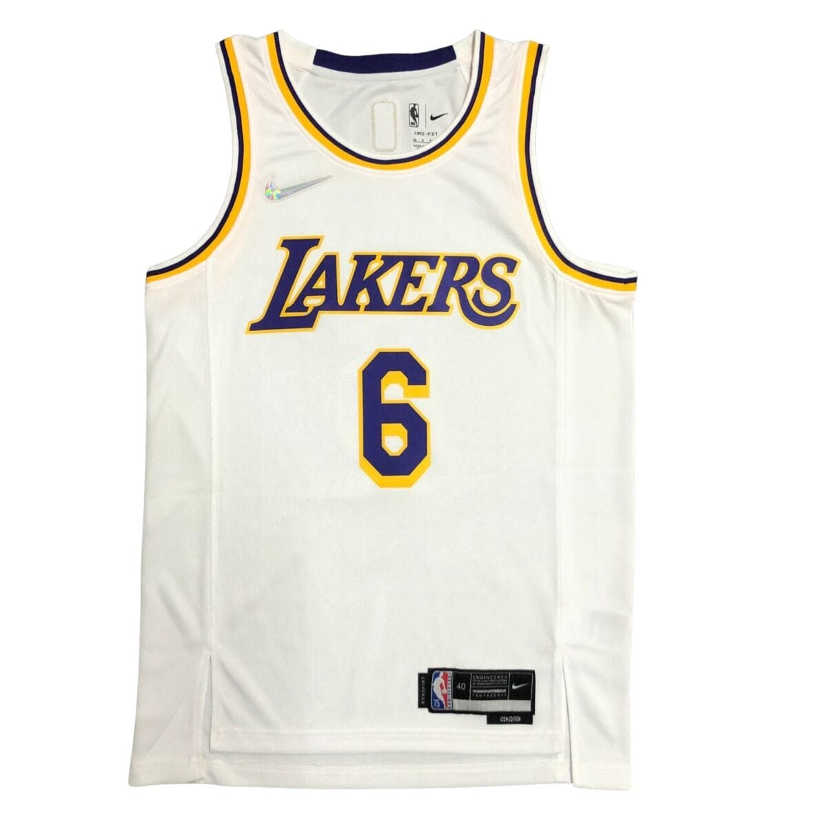 Camiseta NBA Los Angeles Lakers LeBron James 6 Nike Association Edition Blanca Camiseta NBA Los Angeles Lakers LeBron James 6 Nike Association Edition Blanca