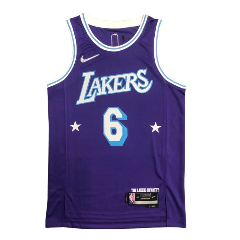 Camiseta NBA Los Angeles Lakers LeBron James 6 Classic Edition Nike Morada