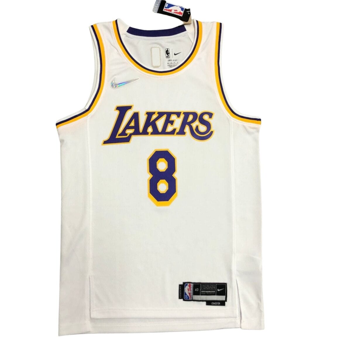 Camiseta NBA Los Angeles Lakers Kobe Bryant 8 Nike Association Edition Blanca Camiseta NBA Los Angeles Lakers Kobe Bryant 8 Nike Association Edition Blanca
