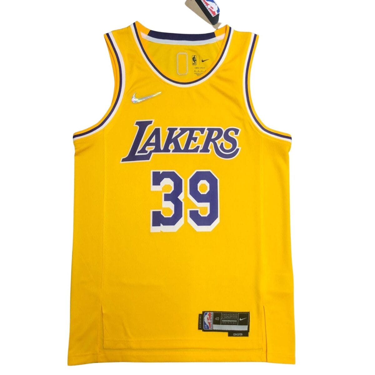 Camiseta NBA Los Angeles Lakers Dwight Howard 39 Nike Icon Edition Amarilla Camiseta NBA Los Angeles Lakers Dwight Howard 39 Nike Icon Edition Amarilla