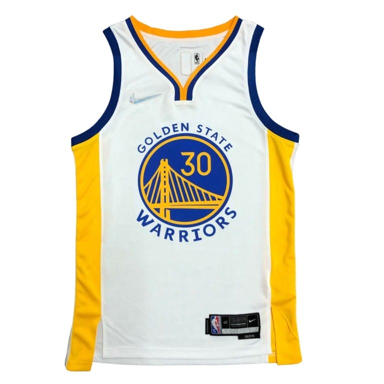 Camiseta NBA Golden State Warriors Stephen Curry 30 Nike Association Blanca