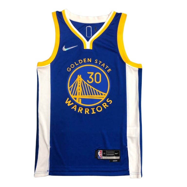 Camiseta NBA Golden State Warriors Stephen Curry 30 Nike Icon Edition Azul