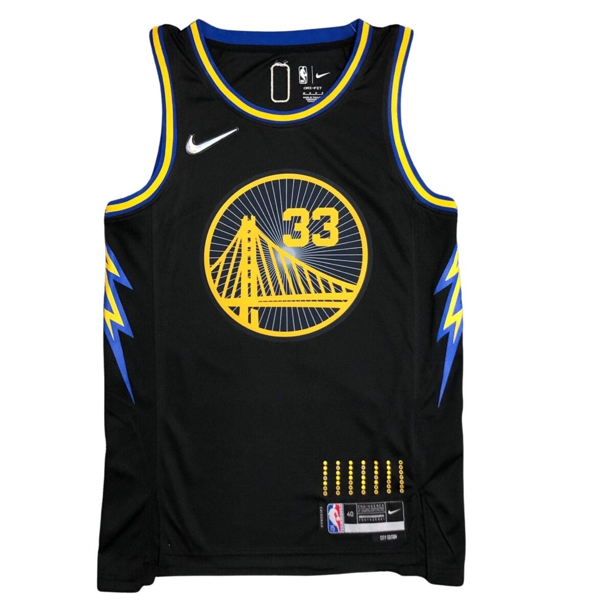 Camiseta NBA Golden State Warriors James Wiseman 33 City Edition Nike Negra Camiseta NBA Golden State Warriors James Wiseman 33 City Edition Nike Negra
