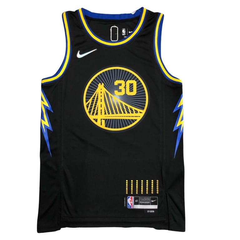 Camiseta NBA Golden State Warriors Stephen Curry 30 City Edition Nike Negra