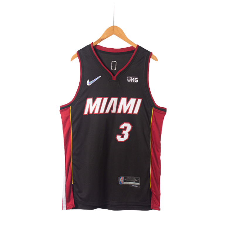 Camiseta NBA Miami Heat Dwyane Wade 3 Nike Statement Edition Negra