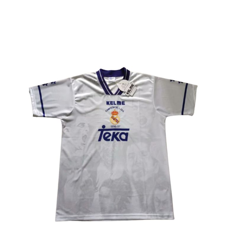 Camiseta Real Madrid Retro Local Campeón 1996/97 Teka Kelme