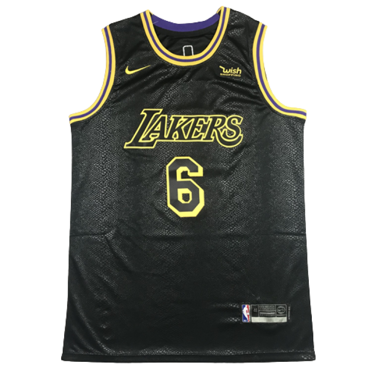 Camiseta NBA Los Angeles Lakers LeBron James 6 City Edition Nike Negra