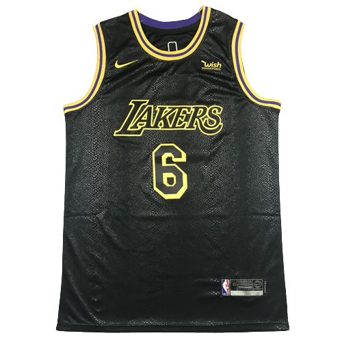 Camiseta NBA Los Angeles Lakers LeBron James 6 City Edition Nike Negra Camiseta NBA Los Angeles Lakers LeBron James 6 City Edition Nike Negra