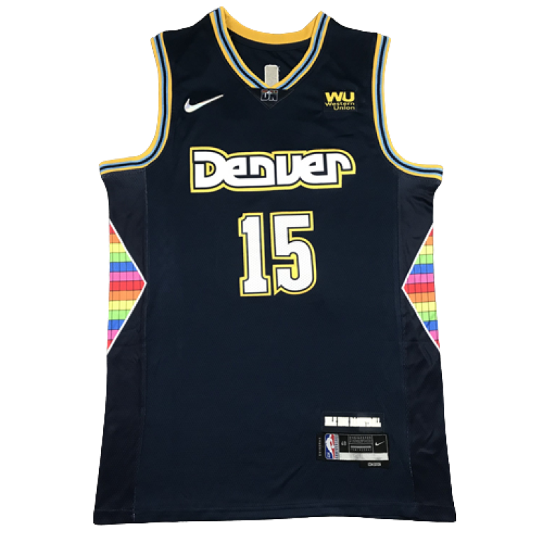 Camiseta NBA Denver Nuggets Nikola Jokic 15 City Edition Rainbow Skyline Nike