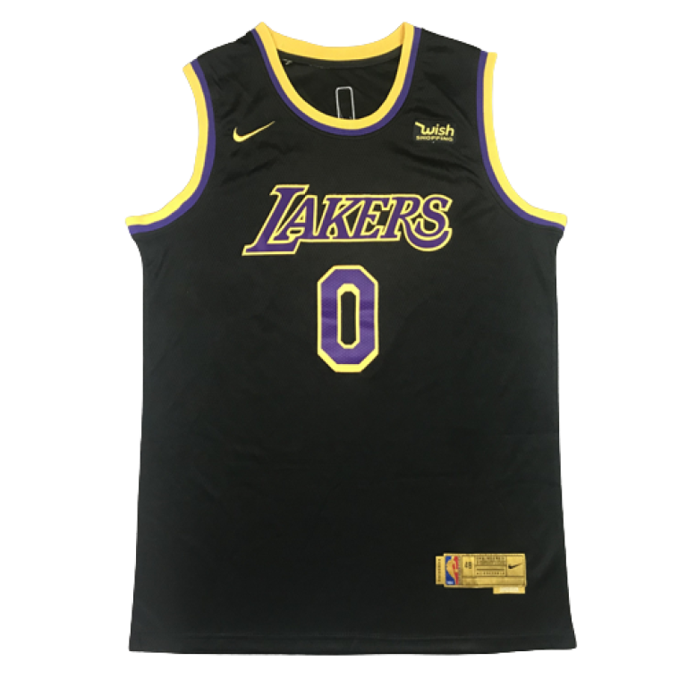 Camiseta NBA Los Angeles Lakers Russell Westbrook 0 City Edition Nike Negra